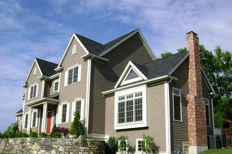 large single-family home with chimney