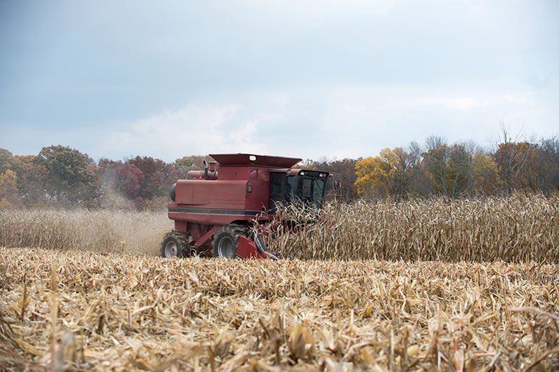 tractor on a farm